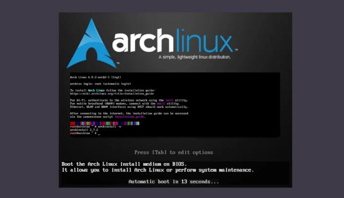 Arch Linux ISO版本更新 由Linux 6.8内核提供支持 提升安装体验